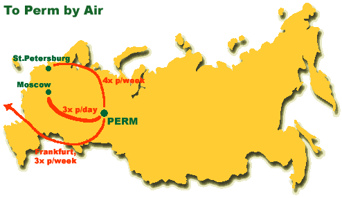 Flights to/from Perm airport.