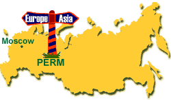 Perm, emplacement en Russie