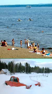 Le plage public de Perm